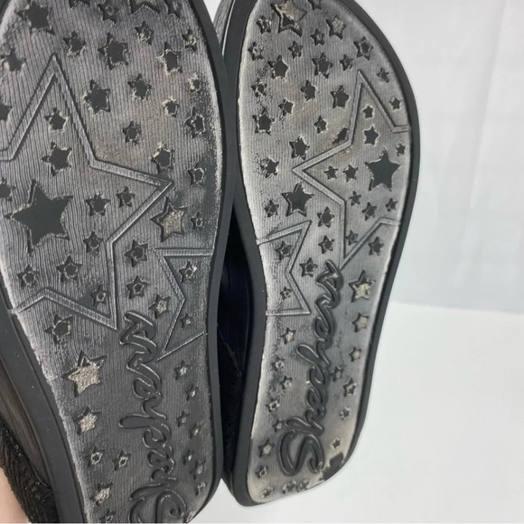 Skechers Womens 9 Black Shimmer Thong Platform Sandals - Picture 7 of 7